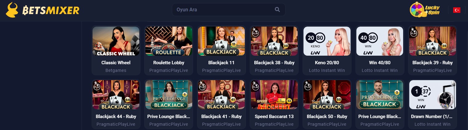 Betsmixer Casino Oyunu