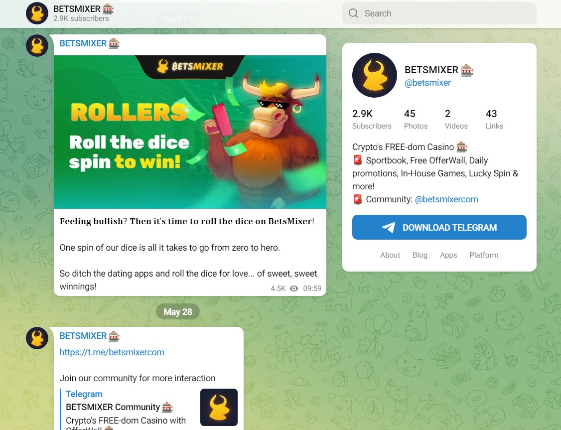 Betsmixer Telegram